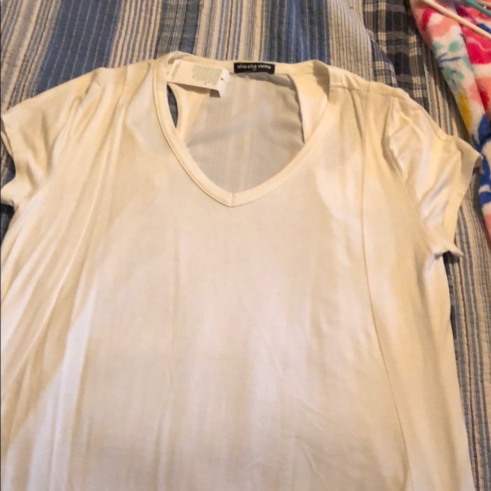 Cha cha Vente cream colored blouse